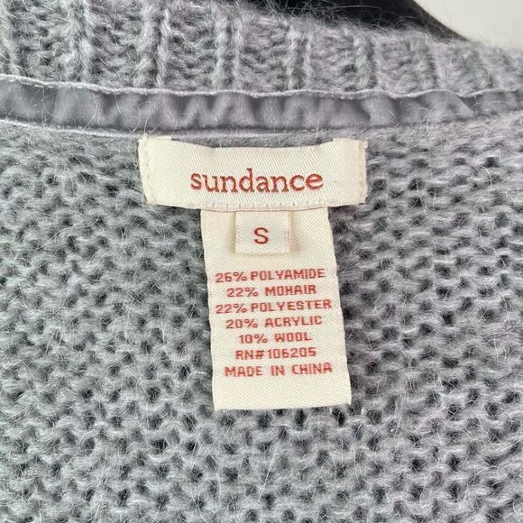 Sundance Catalog Women’s Gray Knit Mohair Wool Open Front Cardigan Sweater Sz S - Picture 6 of 7